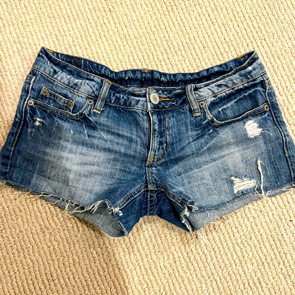 Denim cut off shorts